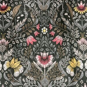 IKEA Botanical Pillow Cover standard Sham Green pink yellow William Morris Style